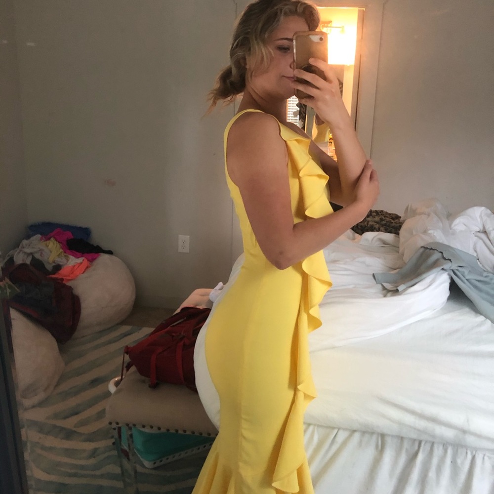 Likely Ruffled Yellow Dress - Linette - Picture 10 of 11